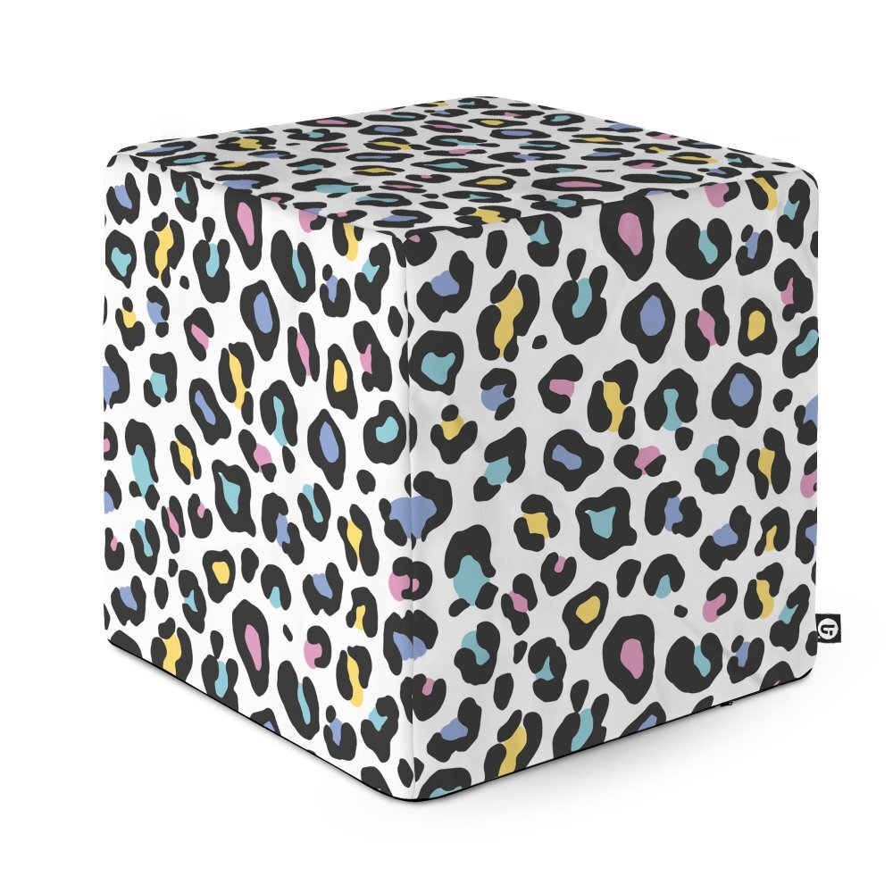 Updeco Taburet cub L Leopard pastel