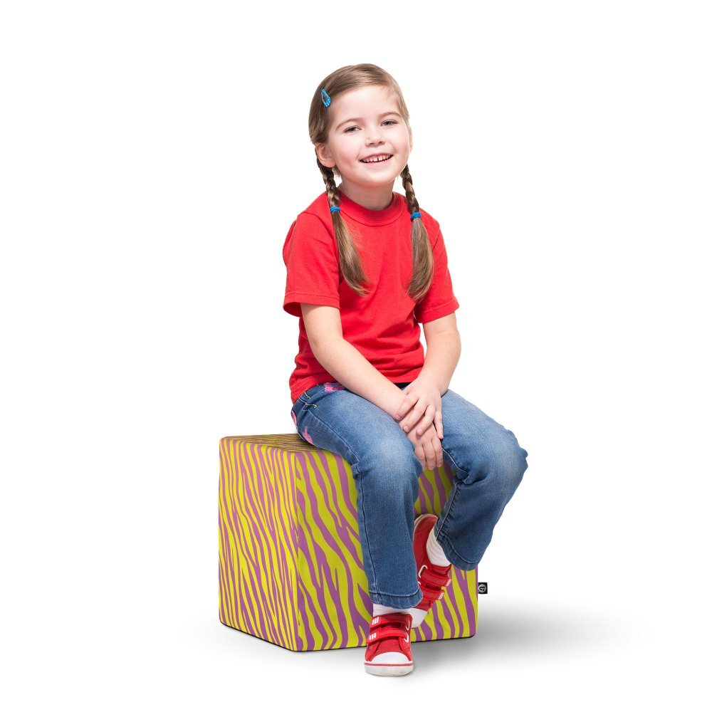 Updeco Taburet cub L Zebra gradient bright
