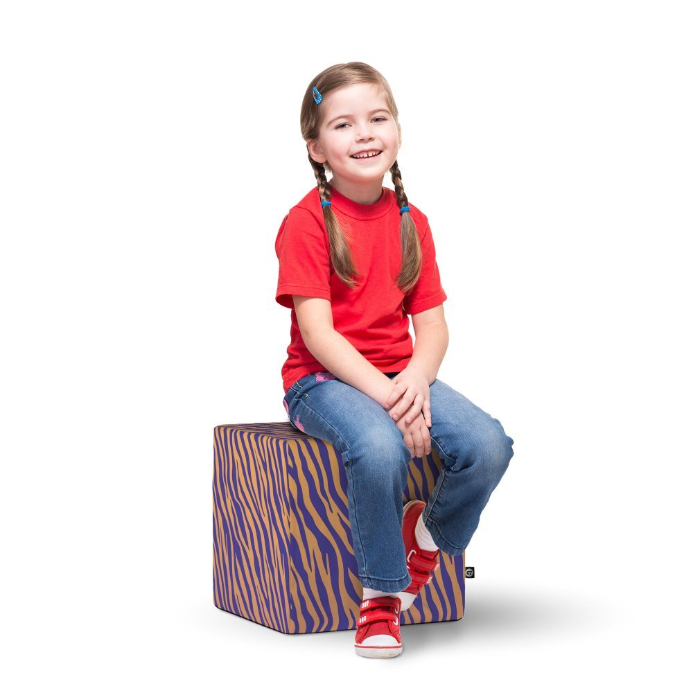 Updeco Taburet cub L Zebra gradient drak