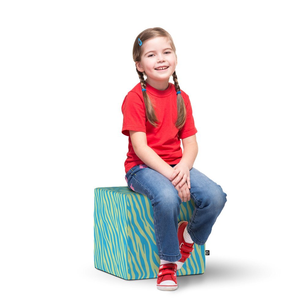 Updeco Taburet cub L Zebra green