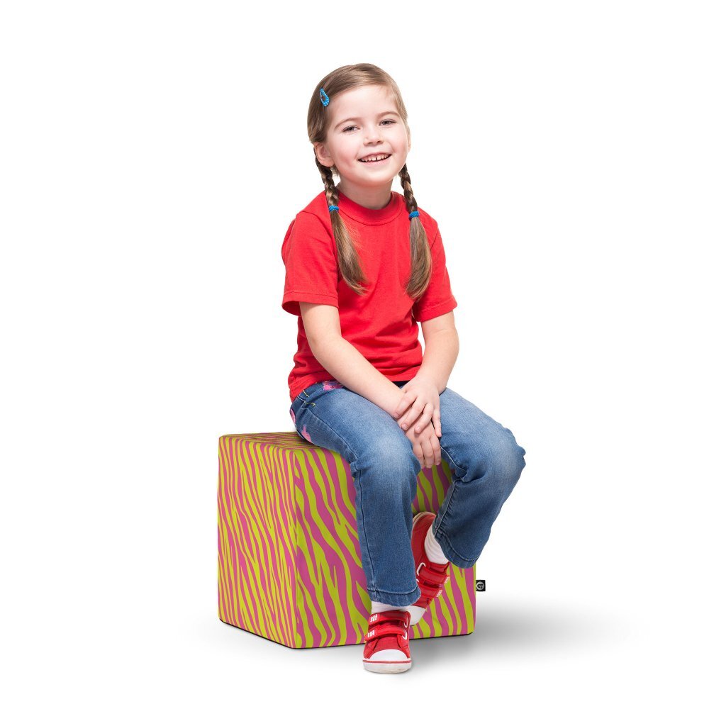 Updeco Taburet cub L Zebra pink