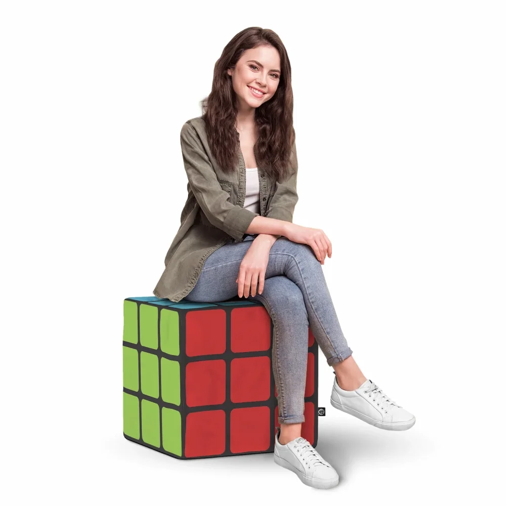 Updeco Taburet cub XL Rubik Solved