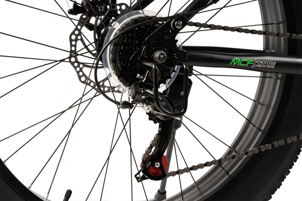 VELORS Bicicleta MTB-Full Suspension Fat Bike Duro 2.6 V26309D NegruVerde 26 inch inaltime utilizator 150-195 cm greutate suportata 150 kg