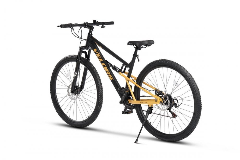 VELORS Bicicleta MTB-Full Suspension Trail 2.7 V27271D NegruGalben 27.5 inch echipare Shimano 21 viteze manete secventiale frane disc mecanice