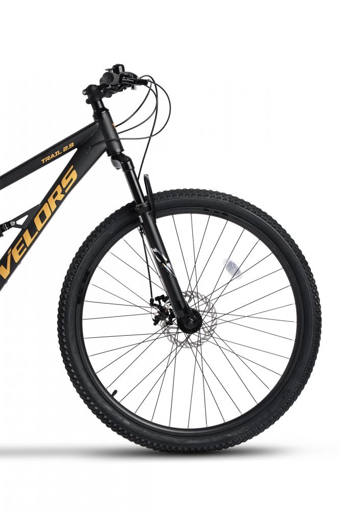 VELORS Bicicleta MTB-Full Suspension Trail 2.7 V27271D NegruGalben 27.5 inch echipare Shimano 21 viteze manete secventiale frane disc mecanice