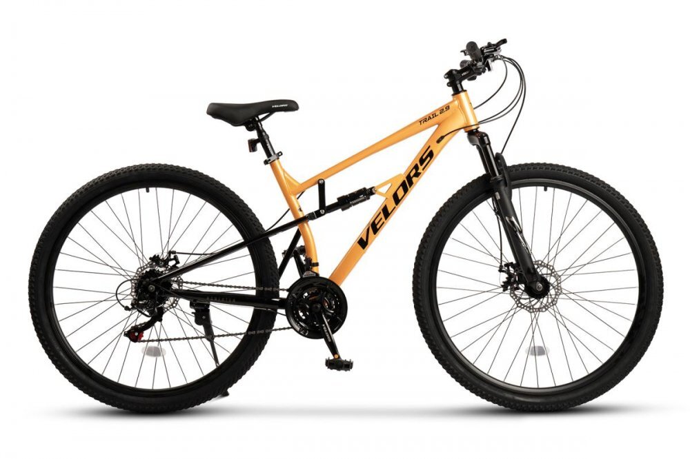 VELORS Bicicleta MTB-Full Suspension Trail 2.9 V29271D PortocaliuNegru roti 29 inch greutate suportata 120 kg inaltime utilizator 170-185 cm