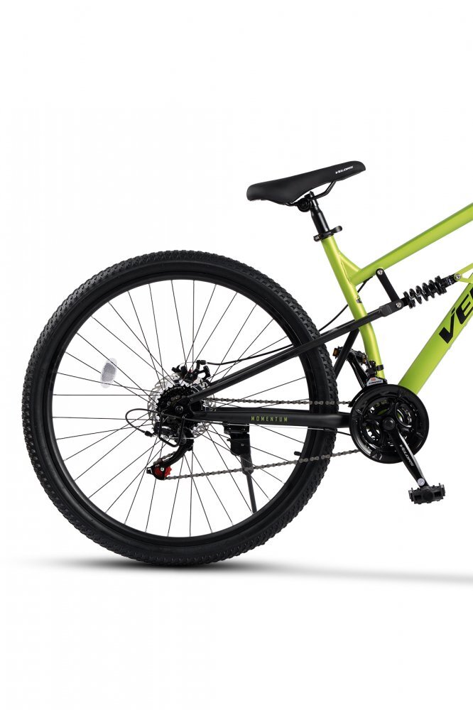 VELORS Bicicleta MTB-Full Suspension Trail V24271D VerdeNegru 24 inch echipare Shimano 21 viteze manete secventiale frane disc mecanice