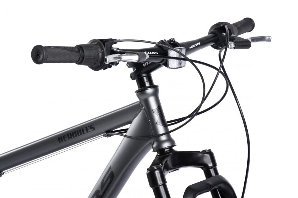 VELORS Bicicleta MTB-HT Fat Bike Hercules V2619D GriNegru roti 26 inch 21 viteze frane disc