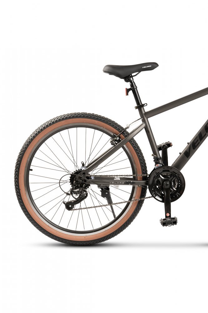 VELORS Bicicleta MTB Mercury V26301G GriNegru Schimbator spate Carpat Roti 26 Inch Manete Schimbator Rotative 21 viteze Frane Mecanice Disc fataspate