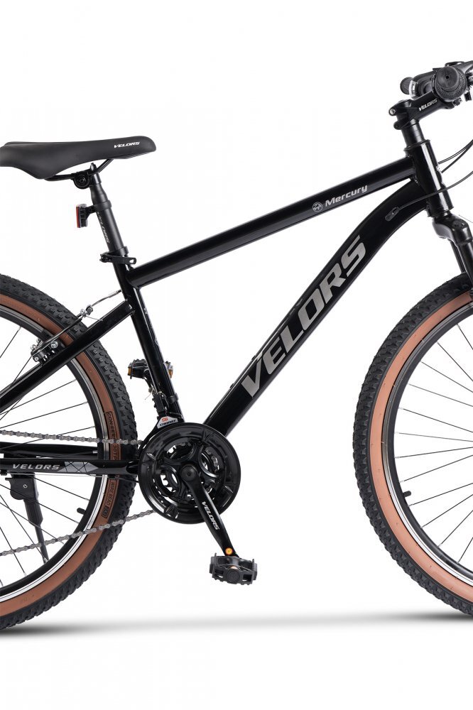 VELORS Bicicleta MTB Mercury V26301G NegruGri roti 26 inchSchimbator spate Carpat Roti 26 Inch Manete Schimbator Rotative 21 viteze Frane Mecanice Disc fataspate