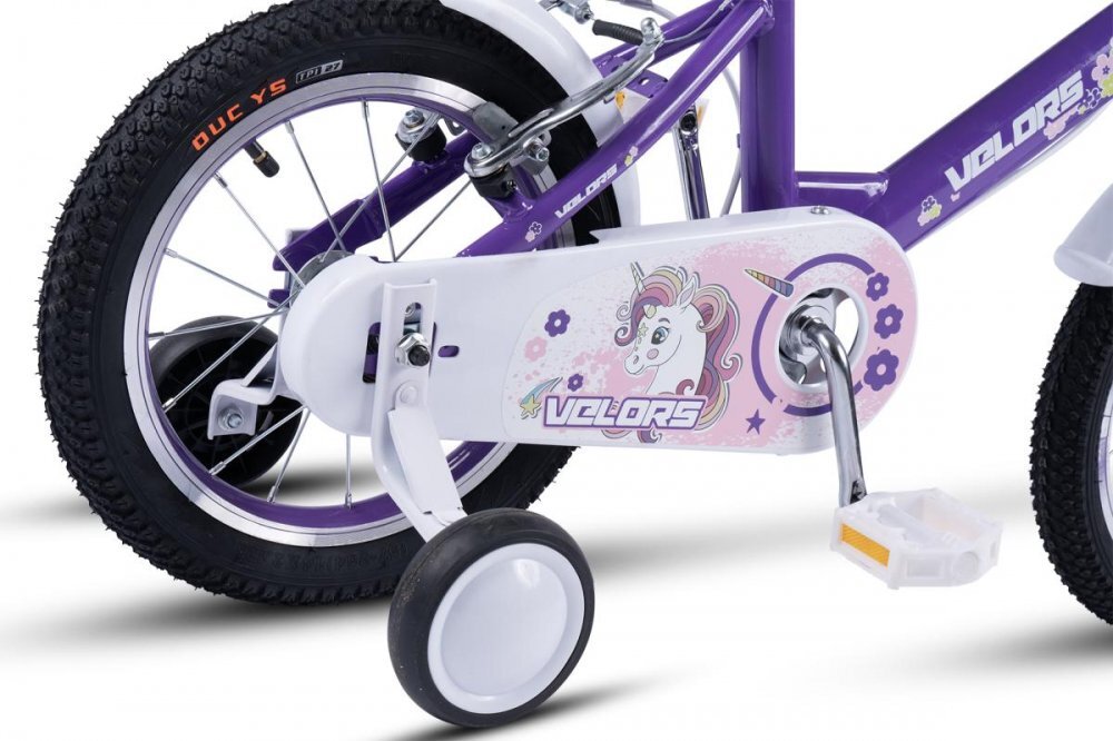 VELORS Bicicleta pentru copii 2-4 ani V1202A Mov Roti 12 Inch Frane fataspate V-Brake Roti ajutatoare