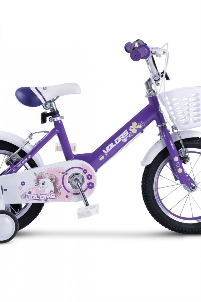 VELORS Bicicleta pentru copii 2-4 ani V1202A Mov Roti 12 Inch Frane fataspate V-Brake Roti ajutatoare