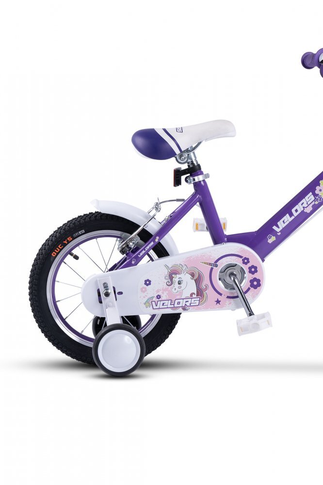 VELORS Bicicleta pentru copii 2-4 ani V1202A Mov Roti 12 Inch Frane fataspate V-Brake Roti ajutatoare