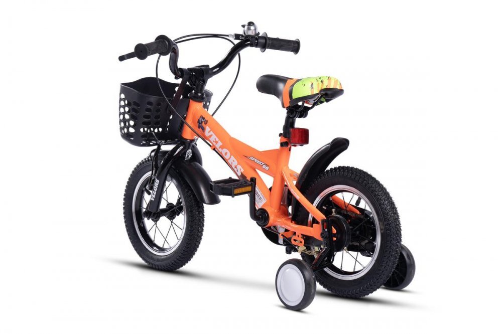 VELORS Bicicleta pentru copii V1201A portocaliu roti 12 inch varsta 2-4 ani inaltime utilizator 85-100 cm greutate suportata 80 kg