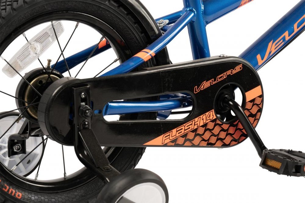 VELORS Bicicleta pentru copii V1407B AlbastruPortocaliu 14 inch cu roti ajutatoare