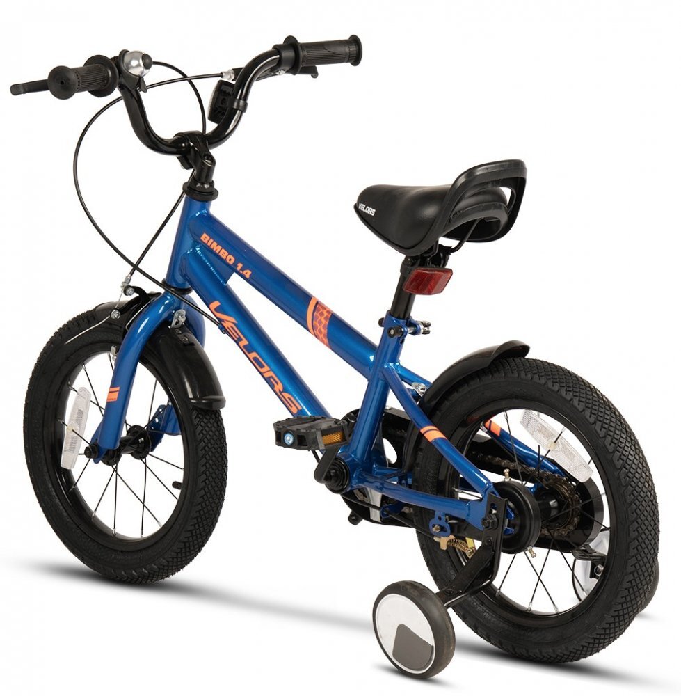 VELORS Bicicleta pentru copii V1407B AlbastruPortocaliu 14 inch cu roti ajutatoare