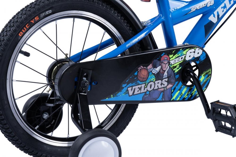 VELORS Bicicleta pentru copii V1601A Albastru roti 16 inch varsta 4-6 ani 16 viteze inaltime utilizator 100-115 cm greutate suportata 60 kg