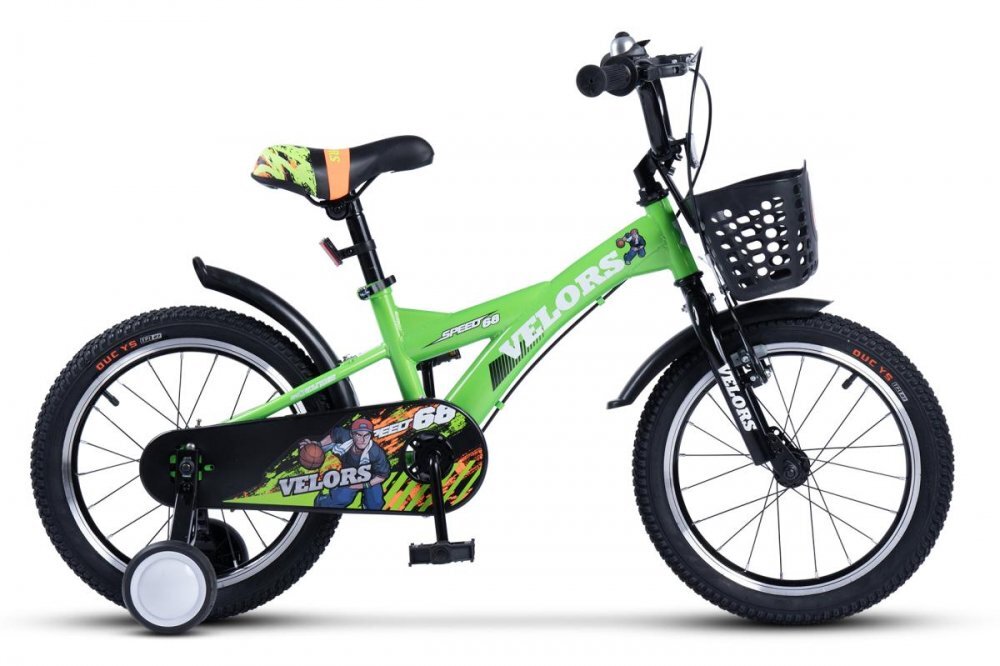 VELORS Bicicleta pentru copii V1601A Verde roti 16 inch varsta 4-6 ani 16 viteze inaltime utilizator 100-115 cm greutate suportata 60 kg