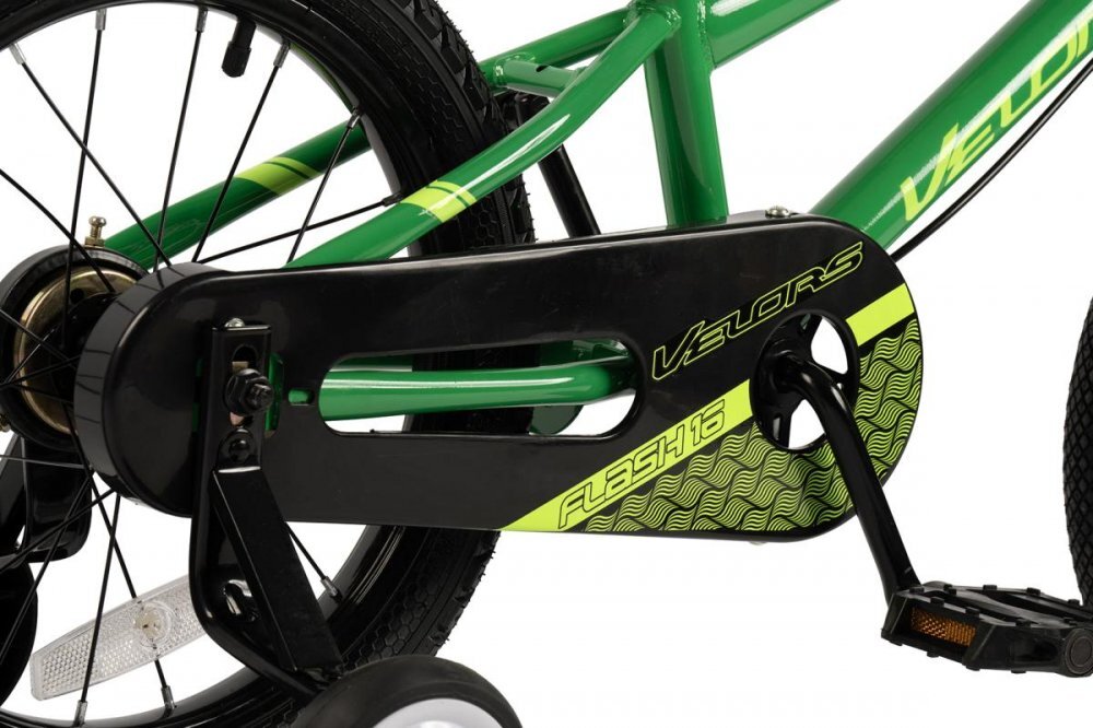VELORS Bicicleta pentru copii V1603B VerdeNegru roti 16 inch inaltime utilizator 100-115 cm greutate suportata 60 kg
