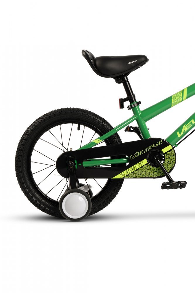 VELORS Bicicleta pentru copii V1603B VerdeNegru roti 16 inch inaltime utilizator 100-115 cm greutate suportata 60 kg