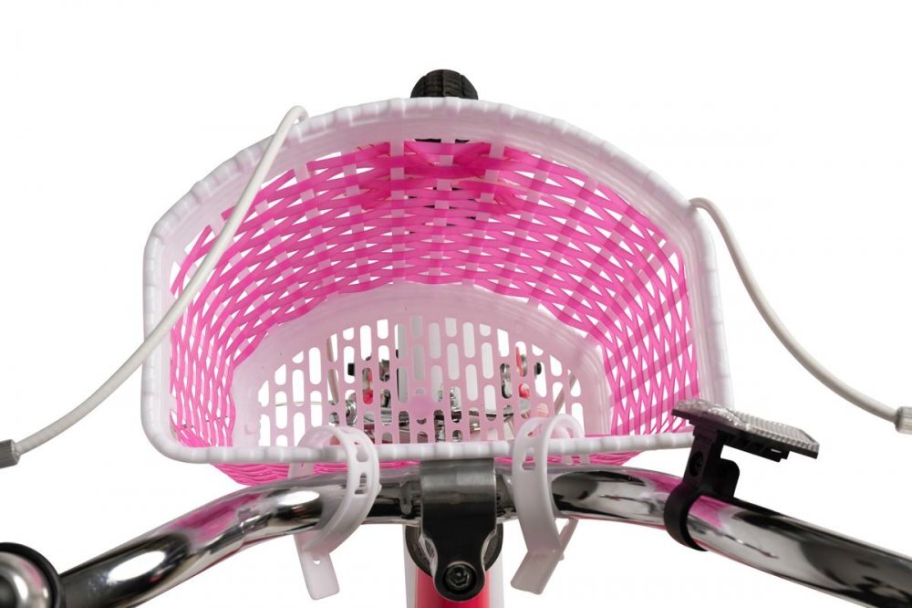 VELORS Bicicleta pentru copii V1604B Fucsia 16 inch cu roti ajutatoare cosulet cadru din otel varsta 4-6 ani