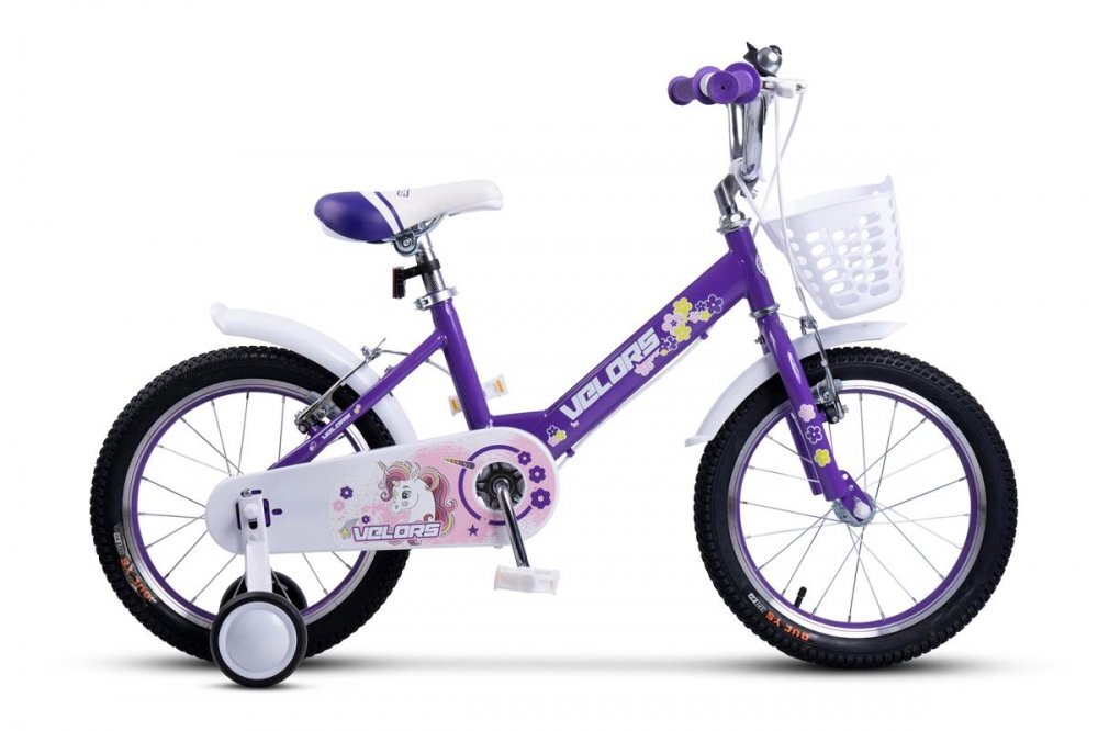 VELORS Bicicleta pentru copii V1802A Mov roti 18 inch varsta 5-7 ani inaltime utilizator 110-125 cm greutate suportata 80 kg