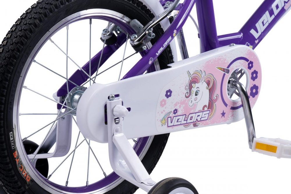 VELORS Bicicleta pentru copii V1802A Mov roti 18 inch varsta 5-7 ani inaltime utilizator 110-125 cm greutate suportata 80 kg