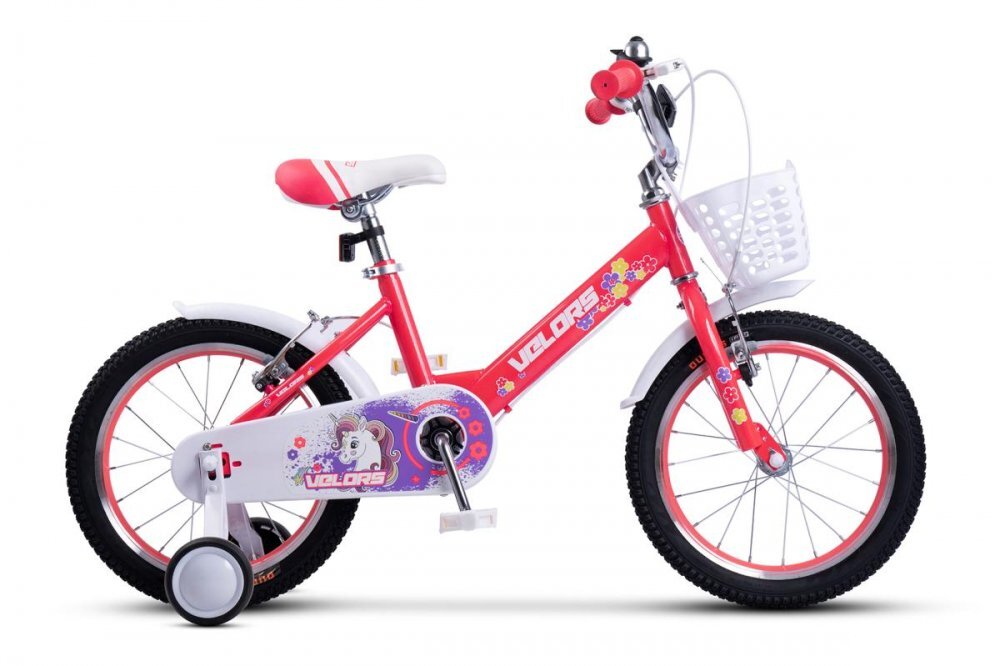 VELORS Bicicleta pentru copii V1802A Roz roti 18 inch varsta 5-7 ani inaltime utilizator 110-125 cm greutate suportata 80 kg