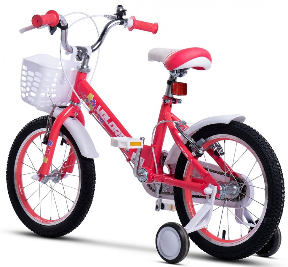 VELORS Bicicleta pentru copii V1802A Roz roti 18 inch varsta 5-7 ani inaltime utilizator 110-125 cm greutate suportata 80 kg