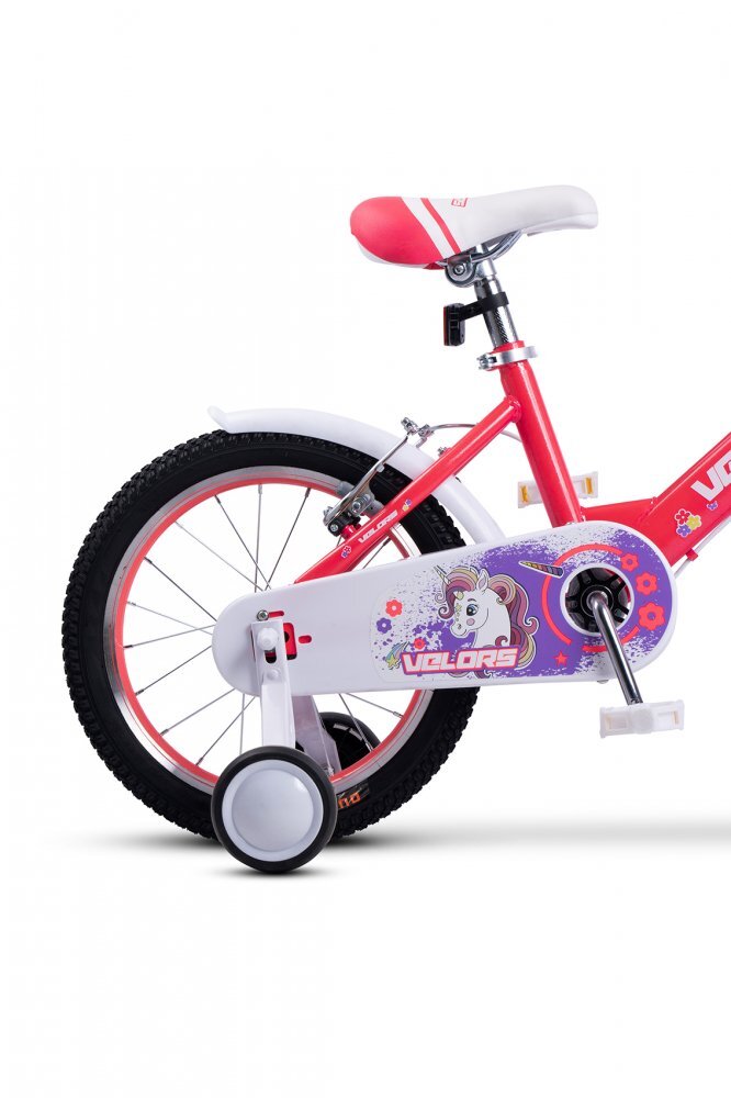 VELORS Bicicleta pentru copii V1802A Roz roti 18 inch varsta 5-7 ani inaltime utilizator 110-125 cm greutate suportata 80 kg
