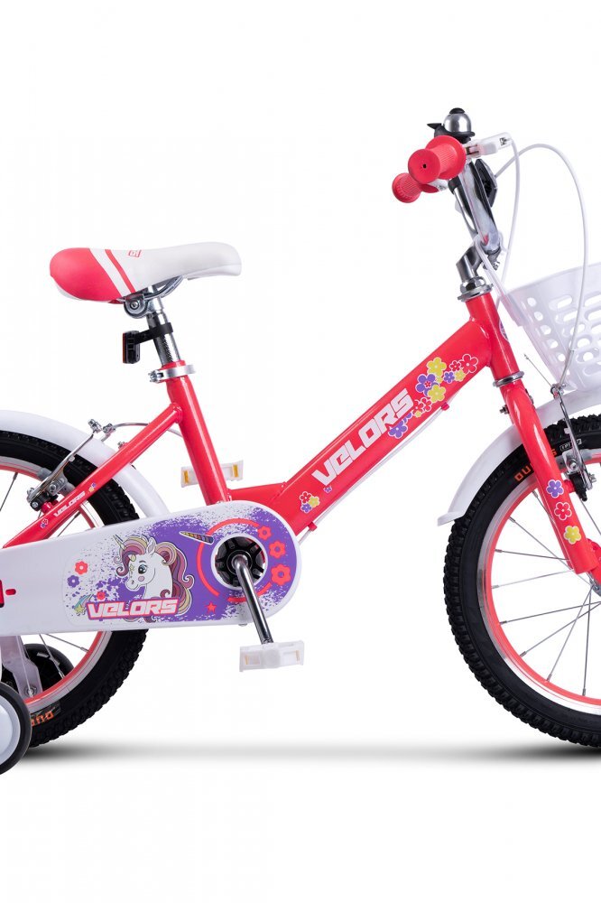 VELORS Bicicleta pentru copii V1802A Roz roti 18 inch varsta 5-7 ani inaltime utilizator 110-125 cm greutate suportata 80 kg