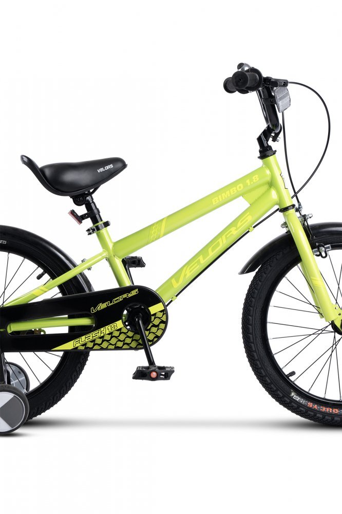 VELORS Bicicleta pentru copii V1807B Verde 18 inch cu roti ajutatoare