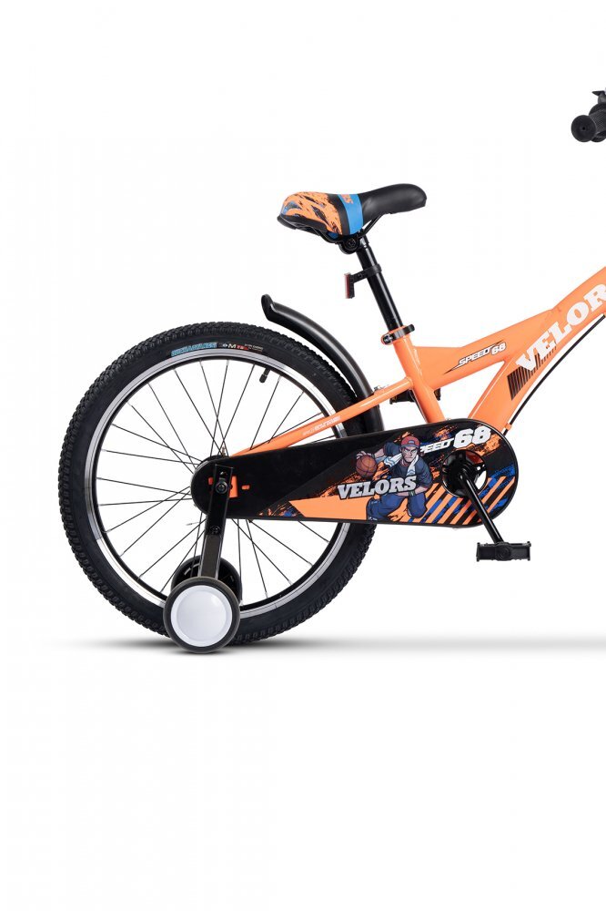 VELORS Bicicleta pentru copii V2001A Portocaliu roti 20 inch varsta 7-10 ani inaltime utilizator 120-135 cm greutate suportata 80 kg