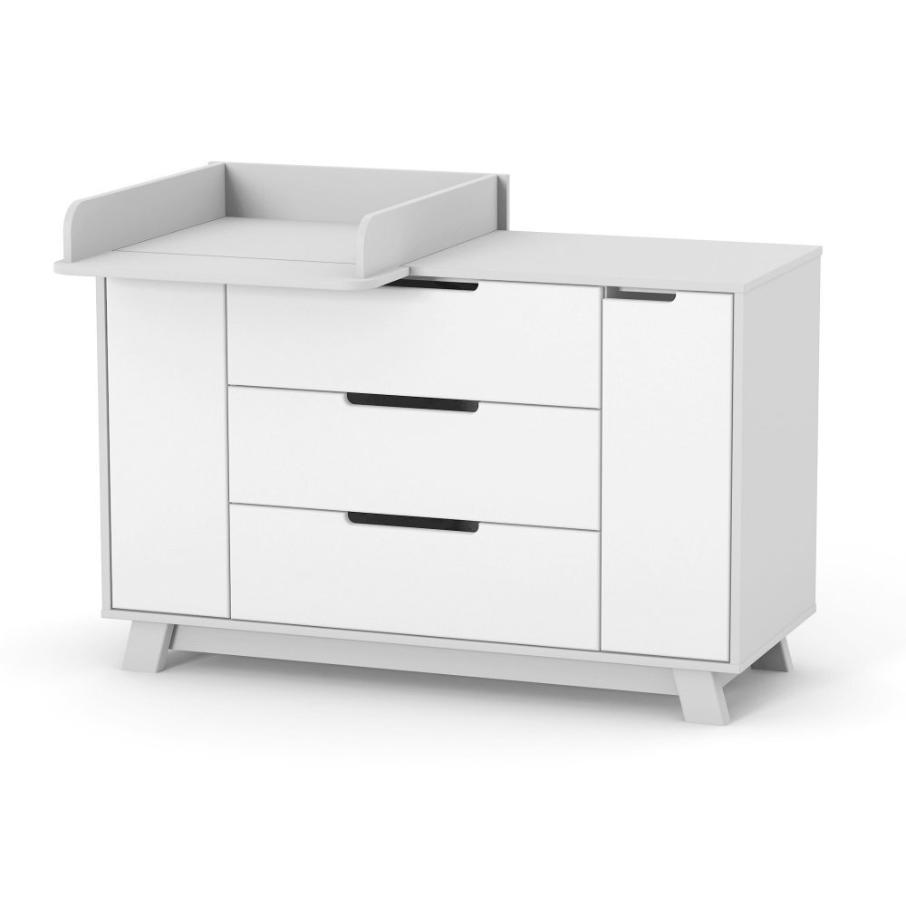 Veres Comoda pentru copii cu 3 sertare model 1200 colectia Manhattan alb-gri