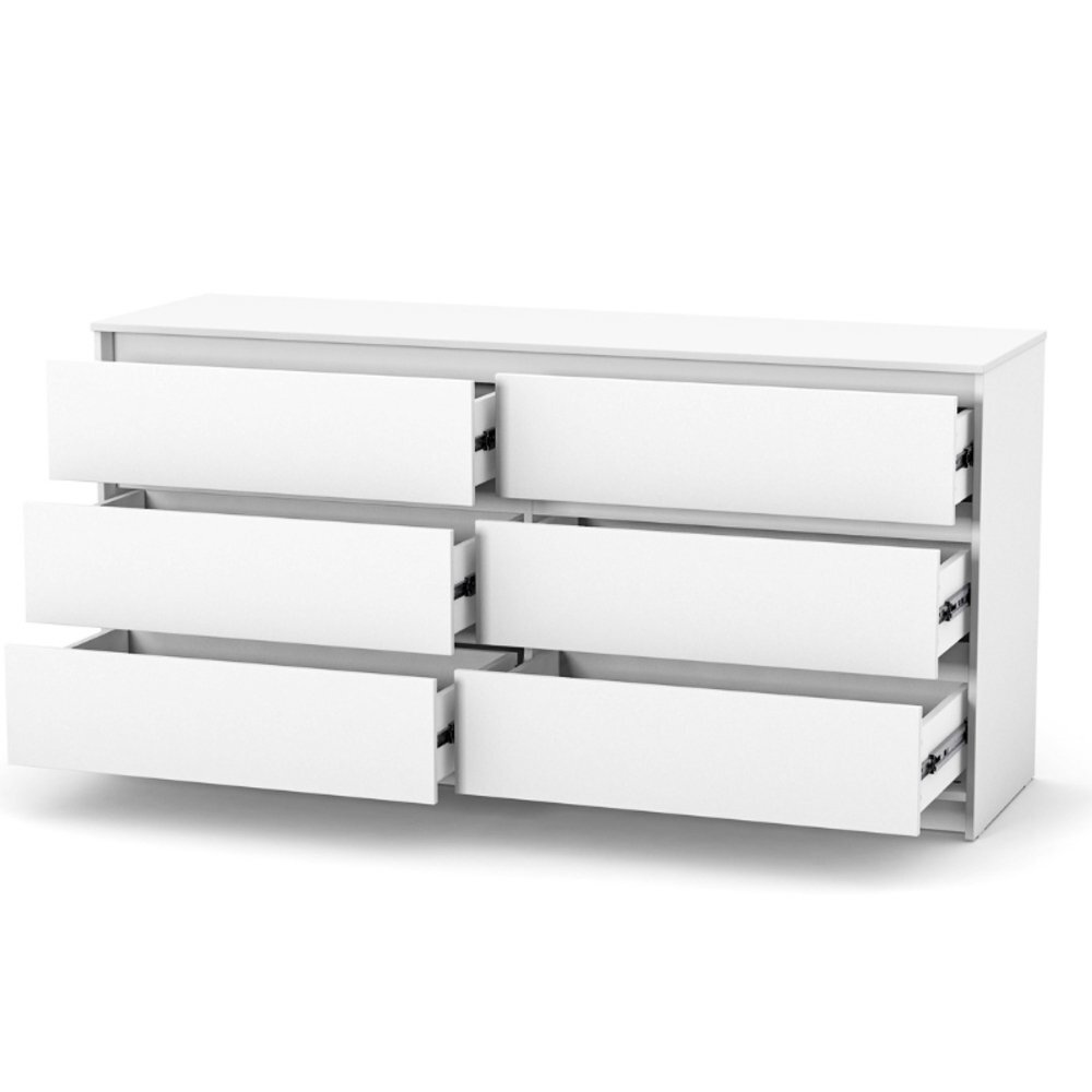 Veres Comoda pentru copii cu 6 sertare model 1750 colectia Bern alb