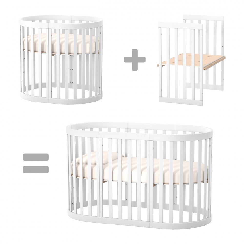 Veres Kit extensie pentru patut compatibil cu modelul LD14 Alb 140x70 cm cu saltea inclusa
