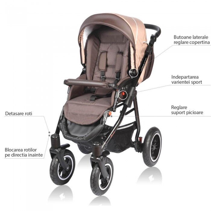 Vessanti Carucior Crooner 2 in 1 Beige