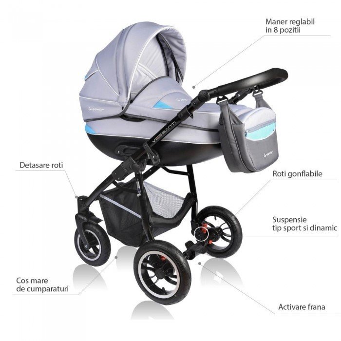 Vessanti Carucior Crooner 2 in 1 BlueGray