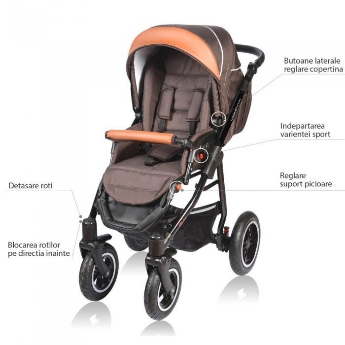 Vessanti Carucior Crooner 2 in 1 Brown