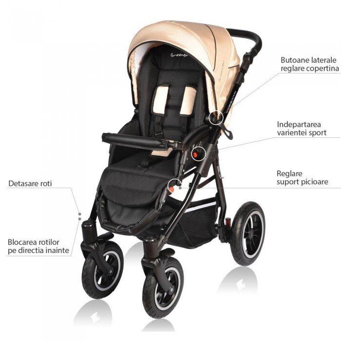 Vessanti Carucior Crooner 2 in 1 Cream