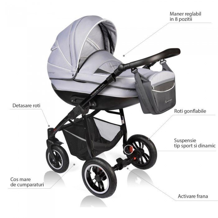 Vessanti Carucior Crooner 2 in 1 Gray