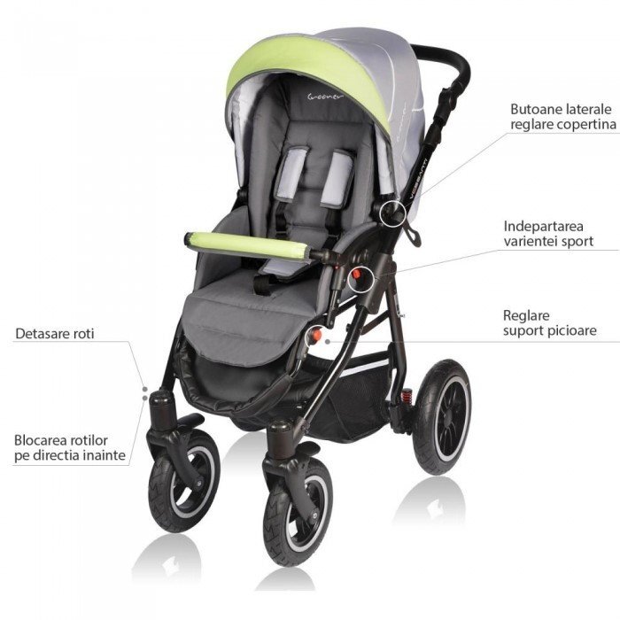 Vessanti Carucior Crooner 2 in 1 GreenGray