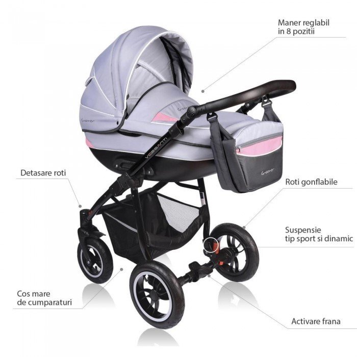 Vessanti Carucior Crooner 2 in 1 PinkGray