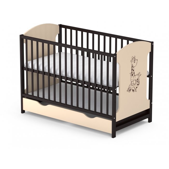 Vessanti Patut cu sertar Milo Girafa Crem cu wenge