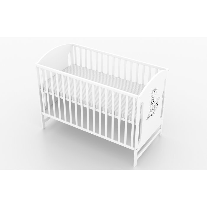 Vessanti Patut fara sertar Milo Girafa Alb + Saltea Cocos 12 cm