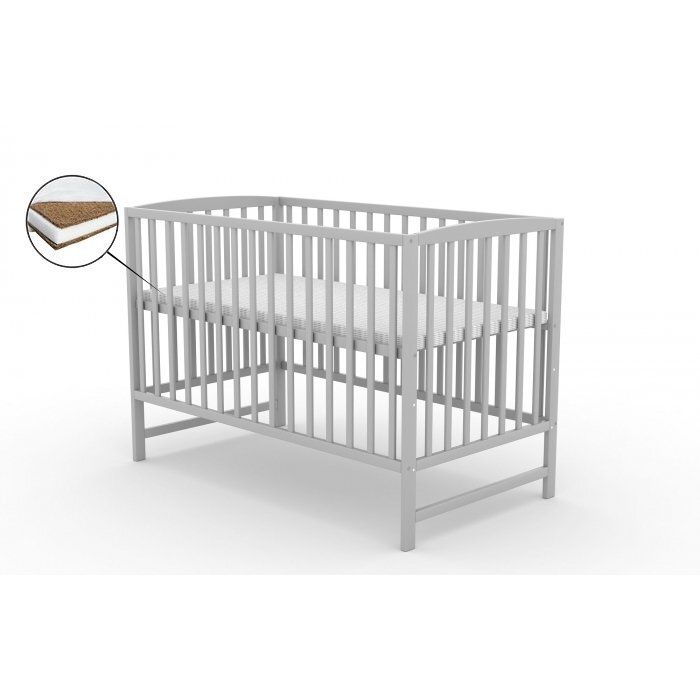 Vessanti Patut fara sertar s Ares Gri + Saltea Cocos 10 cm
