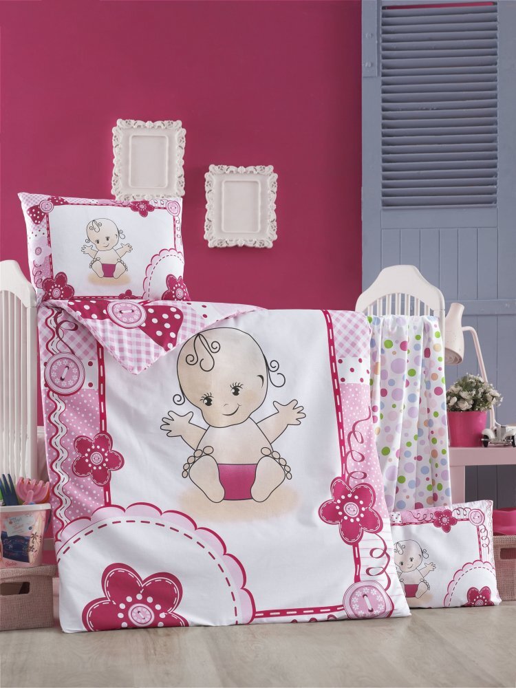 Victoria Home Set lenjerie 6 piese Bumbac Ranforce Baby 120x60 cm