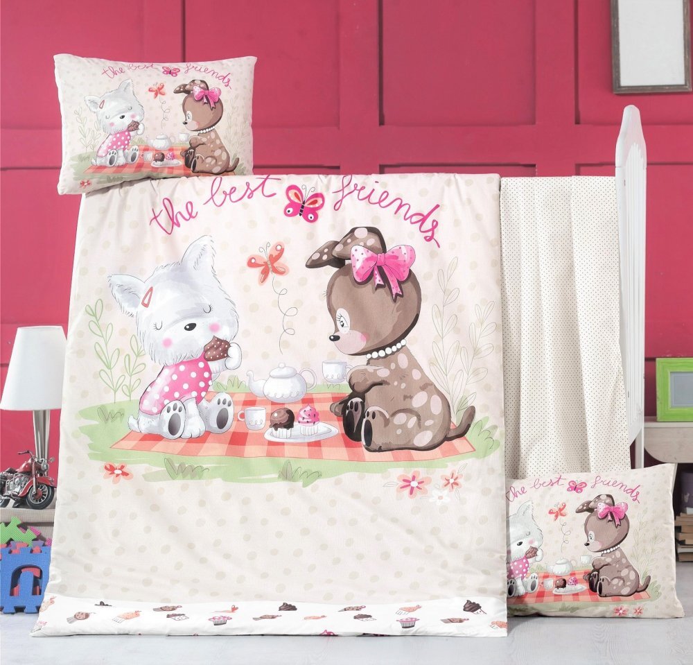 Victoria Home Set lenjerie 6 piese Bumbac Ranforce Cookie Time