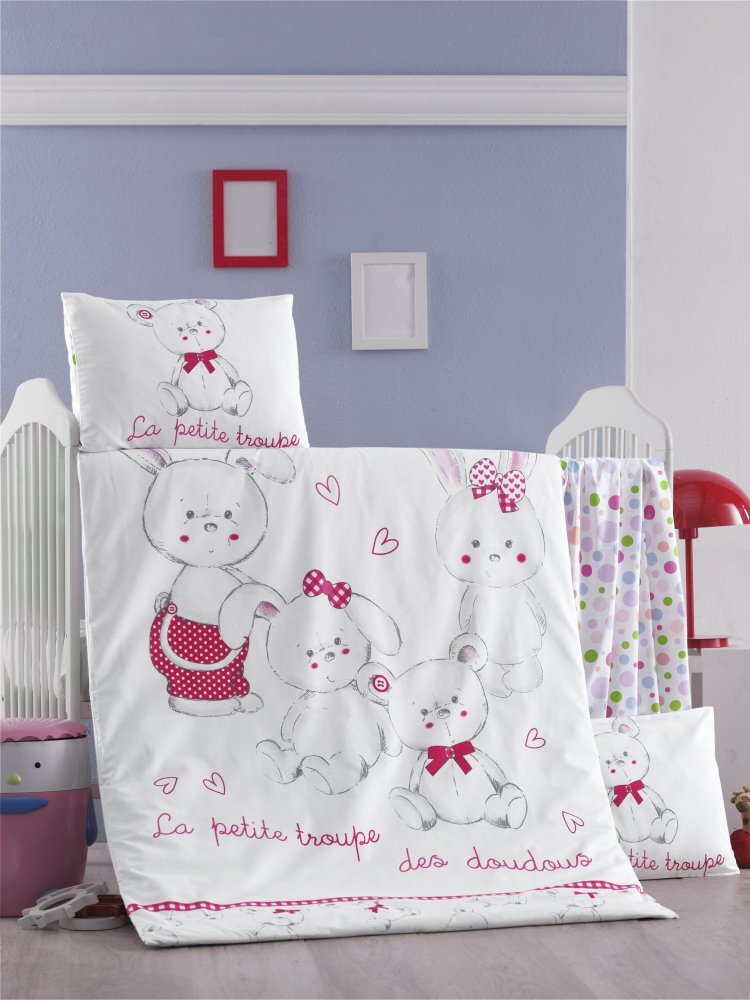 Victoria Home Set lenjerie 6 piese Bumbac Ranforce Family 120x60 cm
