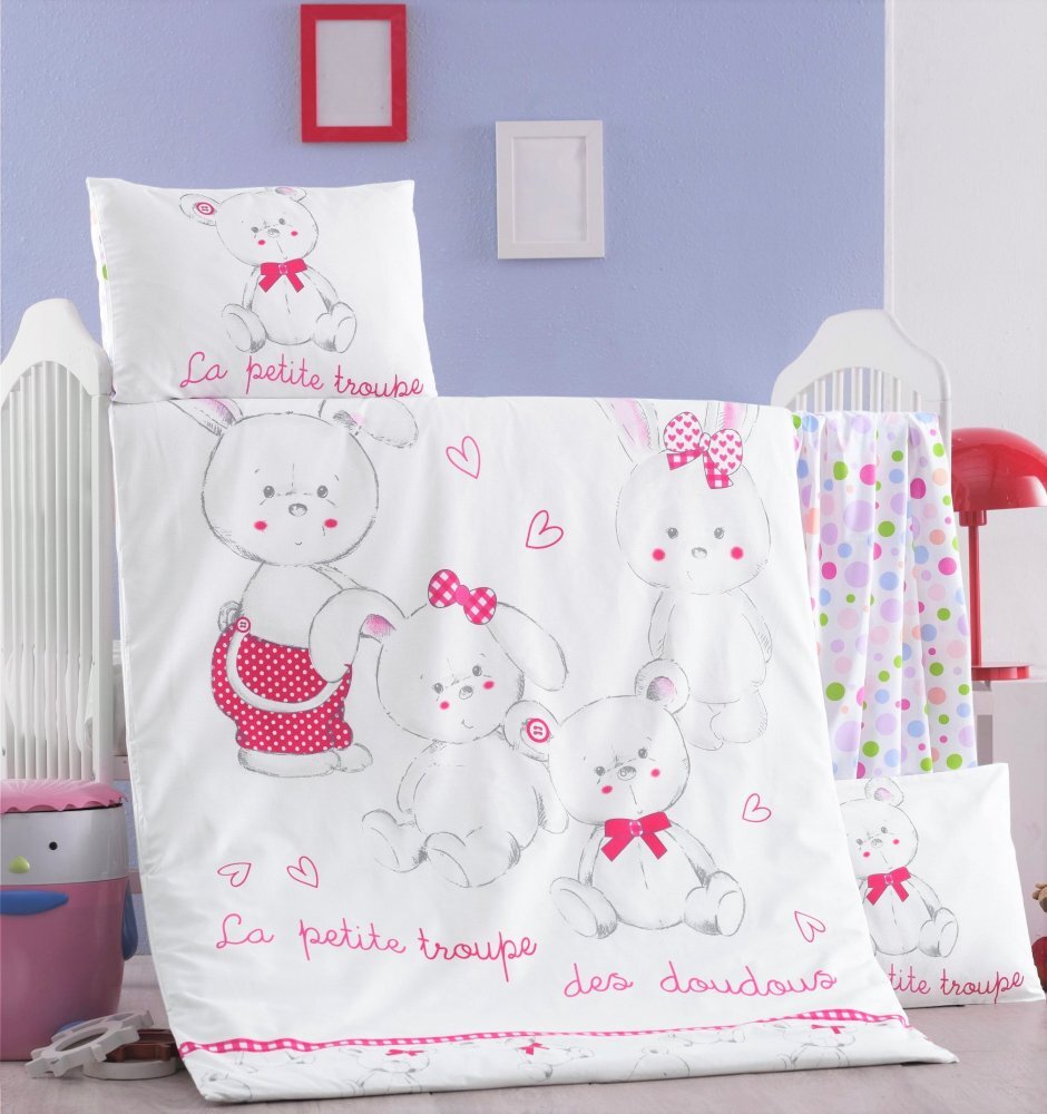 Victoria Home Set lenjerie 6 piese Bumbac Ranforce Family 120x60 cm